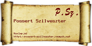 Possert Szilveszter névjegykártya